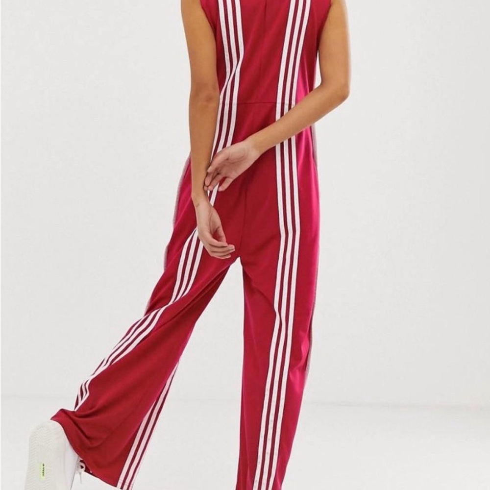 adidas Black and White Striped Jumpsuit - Picture 5 of 5